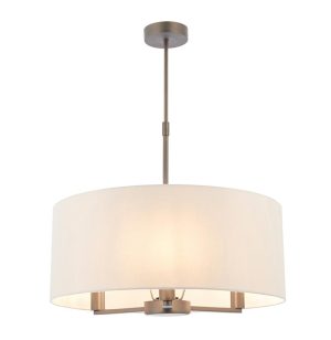 Endon Daley 3 light drum ceiling pendant antique bronze main image