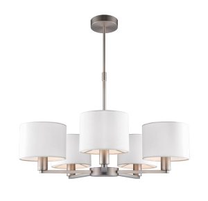 Endon Daley 5 light chandelier matt nickel main image