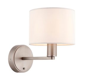 Endon Daley switched single wall light matt nickel main image