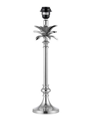 Endon Leaf small candlestick table lamp base polished nickel main image