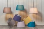 Evie Tapered 14" Light Grey Cotton Table / Ceiling Lamp Shade