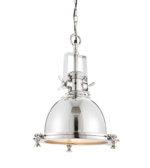 Endon Fenton kitchen ceiling pendant polished nickel main image