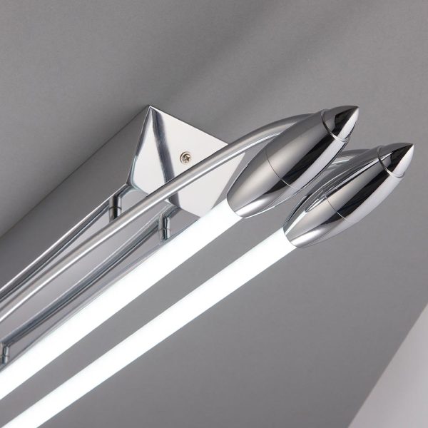 Harper LED Medium Fluorescent Style Kitchen Ceiling Light Chrome