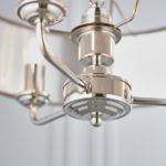 Endon Highclere 3 Light Ceiling Pendant Charcoal Shade Polished Nickel