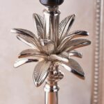 Endon Leaf Small Candlestick Table Lamp Base Only Polished Nickel