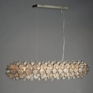 Endon collection Marella 8 light ceiling pendant polished nickel main image