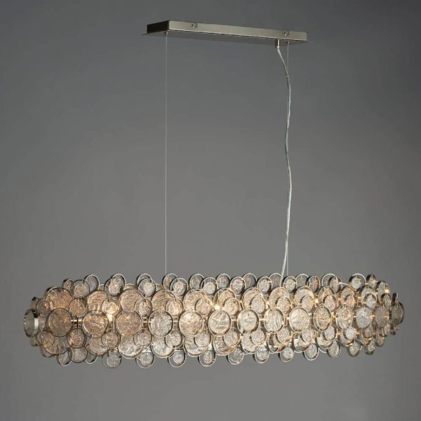 Endon collection Marella 8 light ceiling pendant polished nickel main image