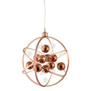 Muni LED modern 480mm globe ceiling pendant polished copper main image