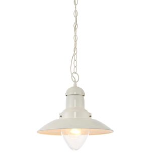 Polperro 1 light fisherman ceiling pendant gloss cream main image