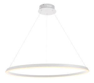 Staten 45w dimmable LED architectural ceiling pendant matt white main image