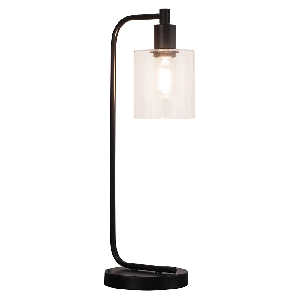 Endon Toledo 1 Light Modern Industrial Style Table Lamp Matt Black