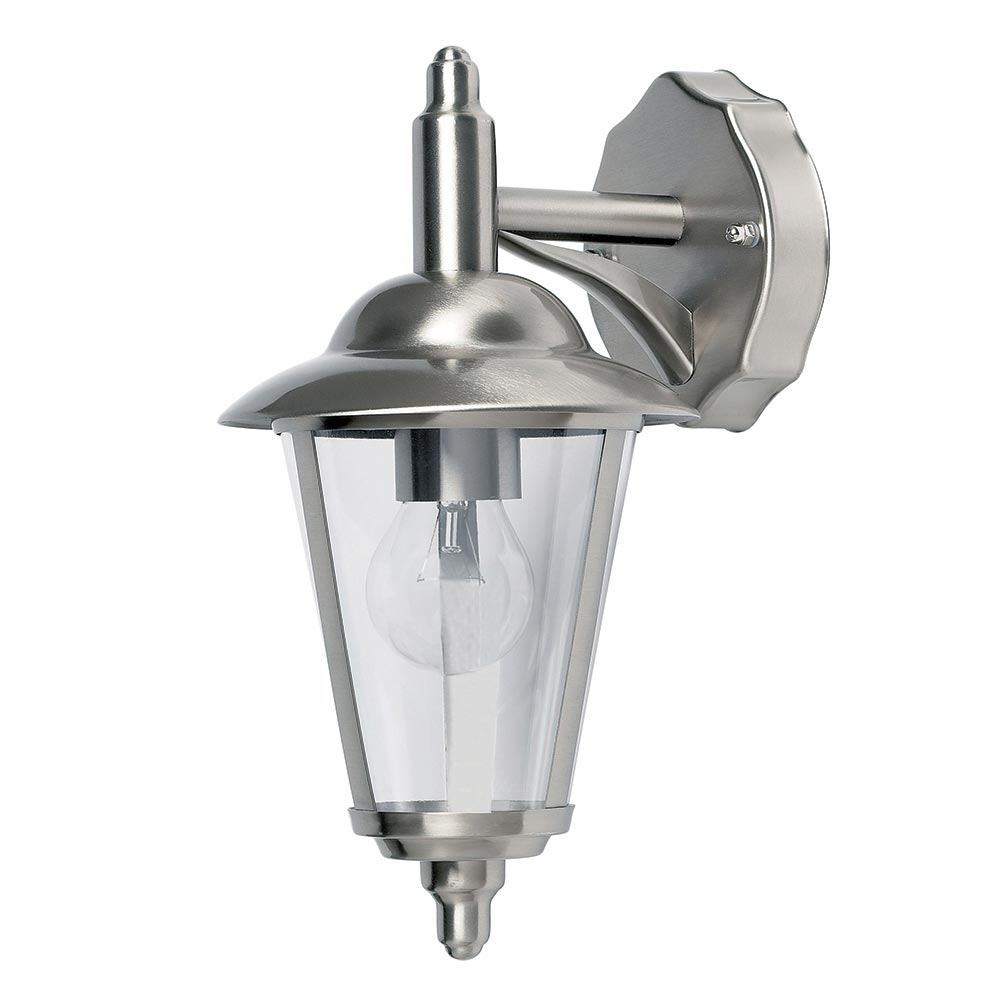 Klien Traditional Polished Stainless Steel Downward Outdoor Wall Lantern
