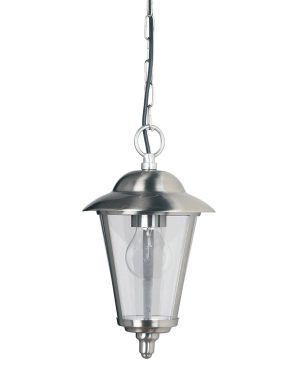 Endon Klien traditional polished stainless hanging enclosed porch lantern main image