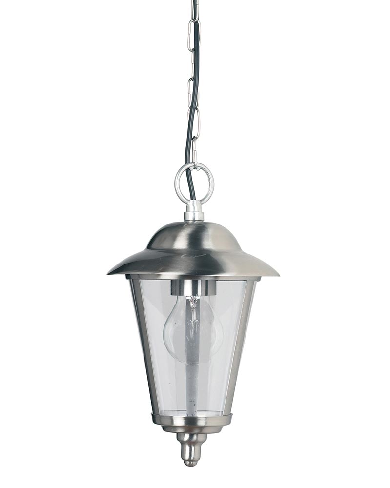 Klien Traditional Polished Stainless Steel Hanging Enclosed Porch Lantern
