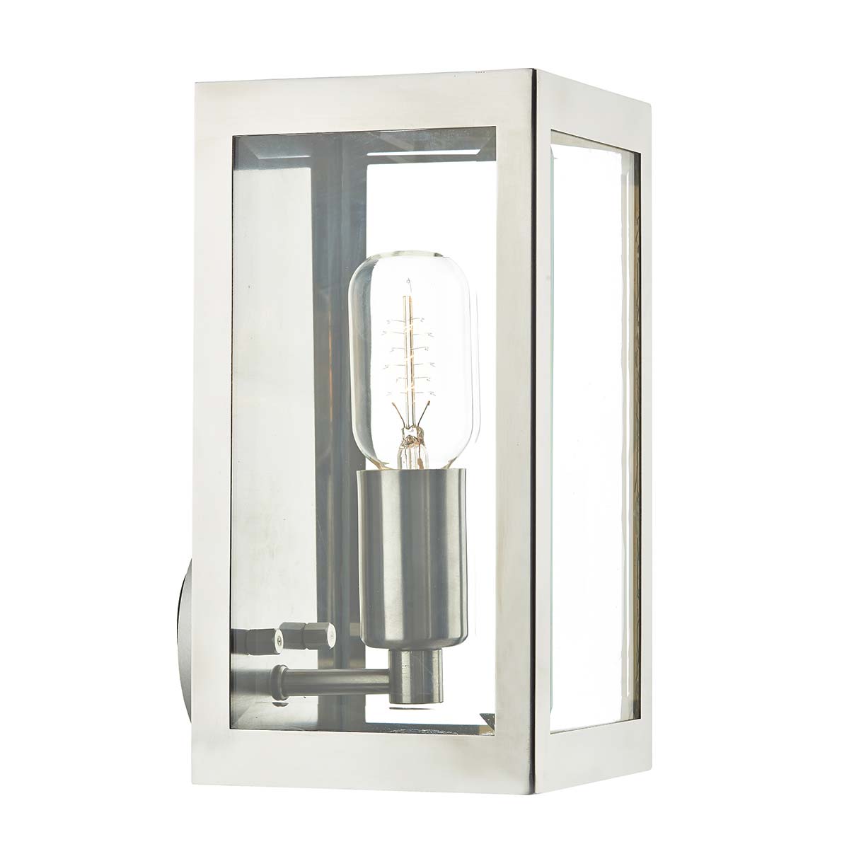 Dar Era Small Outdoor Wall Lantern Stainless Steel IP44