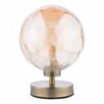 Esben Touch Lamp Antique Brass Dimpled Champagne Glass
