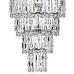 Dar Escala 6 Light Crystal Chandelier Polished Chrome