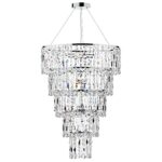 Dar Escala 6 Light Crystal Chandelier Polished Chrome