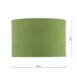 Dar Etzel 30cm Table Lamp Lampshade Green Linen White Lined