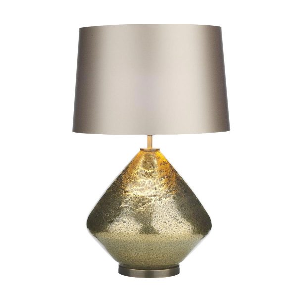 Evora Handmade Glass Table Lamp Base Only Volcanic Gold