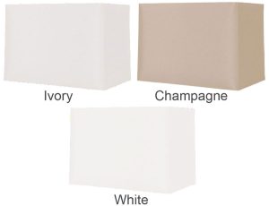 Rectangular hard backed lamp shade colour choice