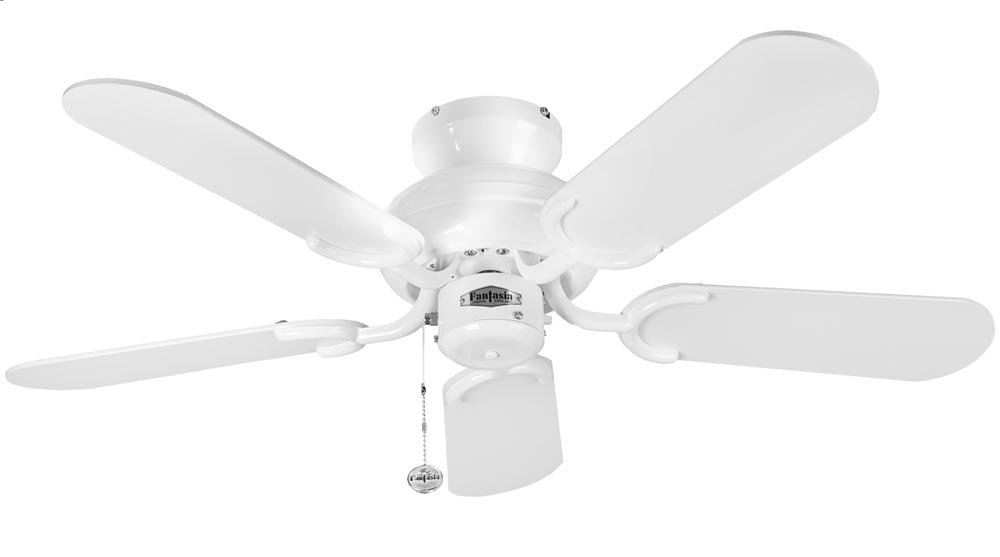 Fantasia Capri 36 Ceiling Fan Without Light Kit Gloss White 110200 - 36 Inch Ceiling Fan With Light Kit