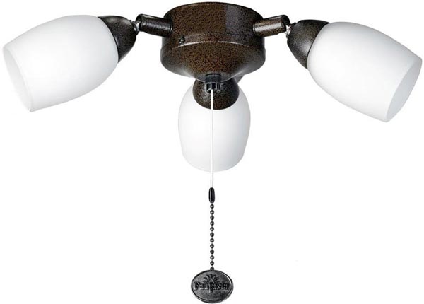 Amorie Chocolate Brown Fantasia Fan 3 Light Kit