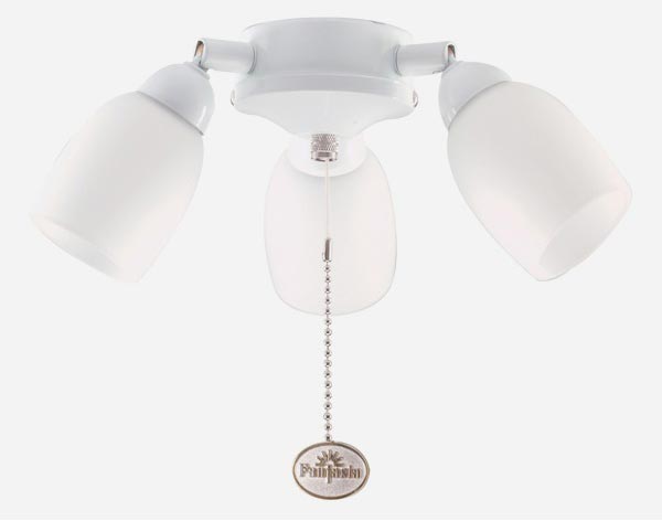 Amorie Gloss White Fantasia Fan 3 Light Kit