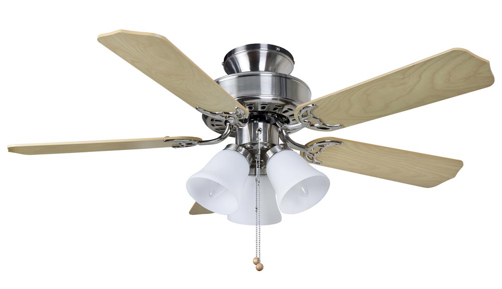 Fantasia Belaire Combi 42 Ceiling Fan, Brushed Nickel Ceiling Fan Light Kit