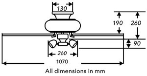 Fantasia Gemini ceiling fan dimensions