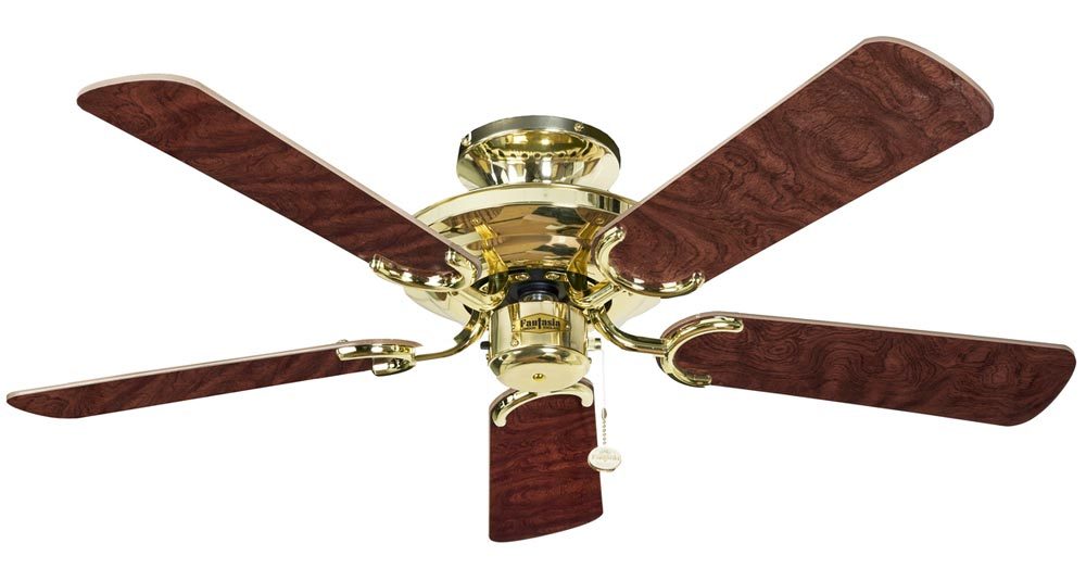 Fantasia Mayfair 42 Ceiling Fan Without Light Polished Brass Oak Fantasia Mayfair 42 Ceiling Fan Without Light Polished Brass Oak