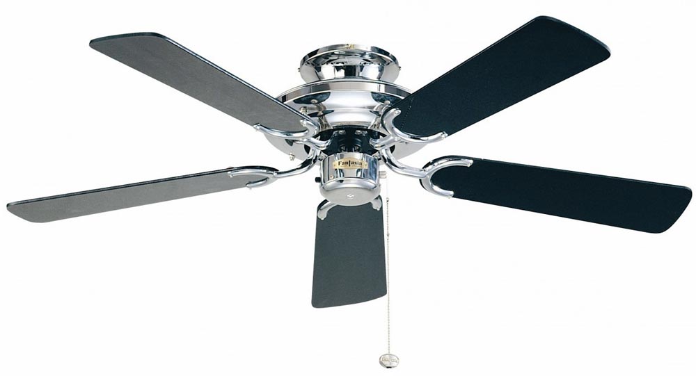 Fantasia Mayfair 42″ Ceiling Fan Without Light Polished Chrome / Black