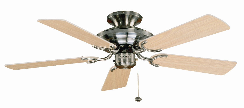 Fantasia Mayfair 42″ Ceiling Fan Without Light Stainless Steel / Maple