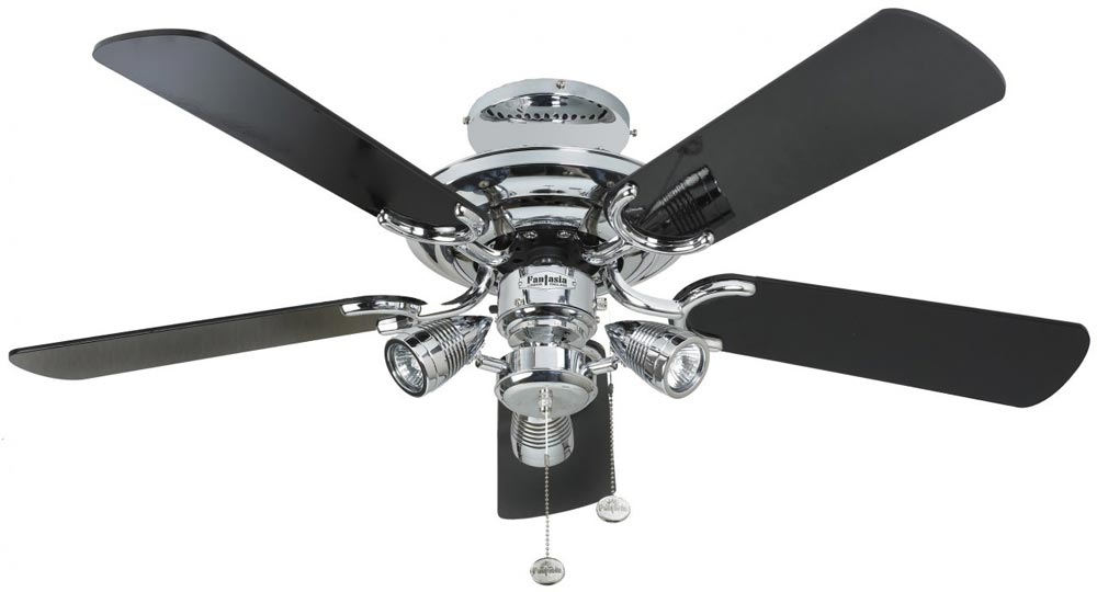 Fantasia Mayfair Combi 42″ Ceiling Fan Light Polished Chrome / Black