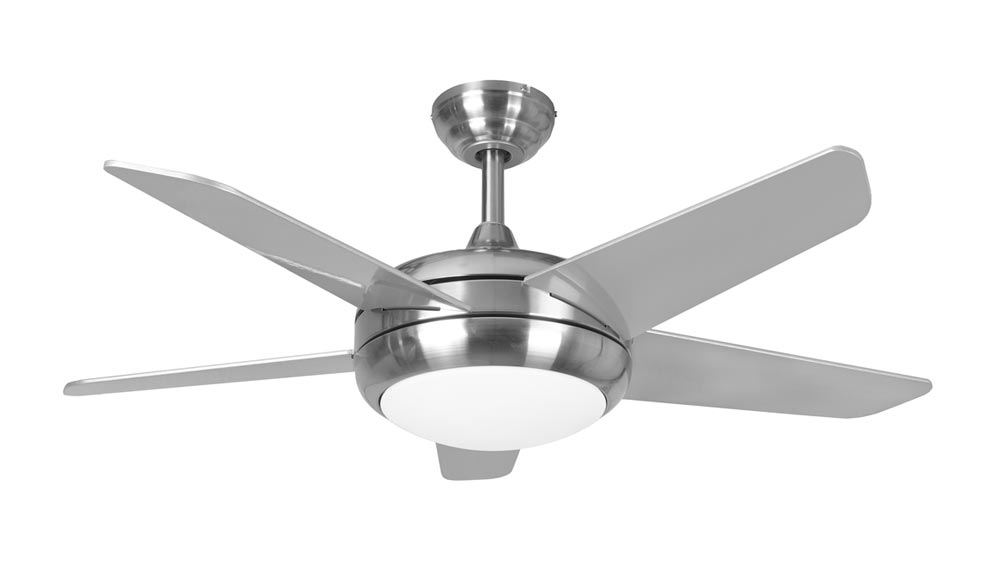 Fantasia Neptune 44 Remote Ceiling Fan Led Light Brushed Nickel