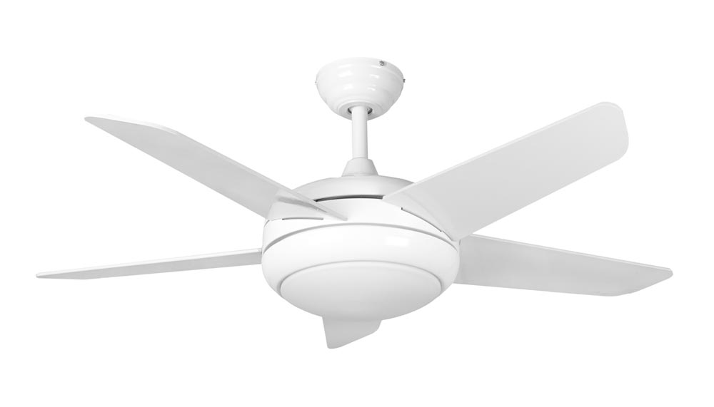 Fantasia Neptune 44 Remote Control, White Ceiling Fan With Light And Remote