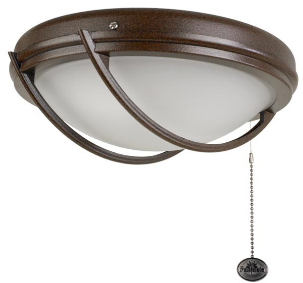 Fantasia Patio IP54 Domed Fan Light Kit Chocolate Brown