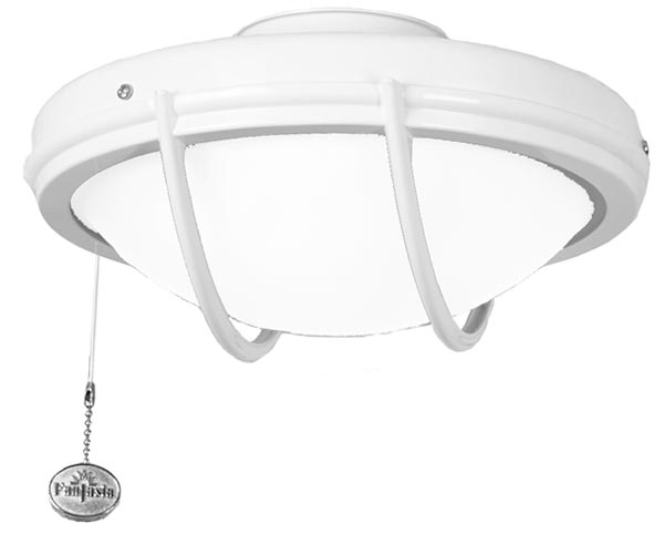 Fantasia Patio IP54 Domed Fan Light Kit White Finish