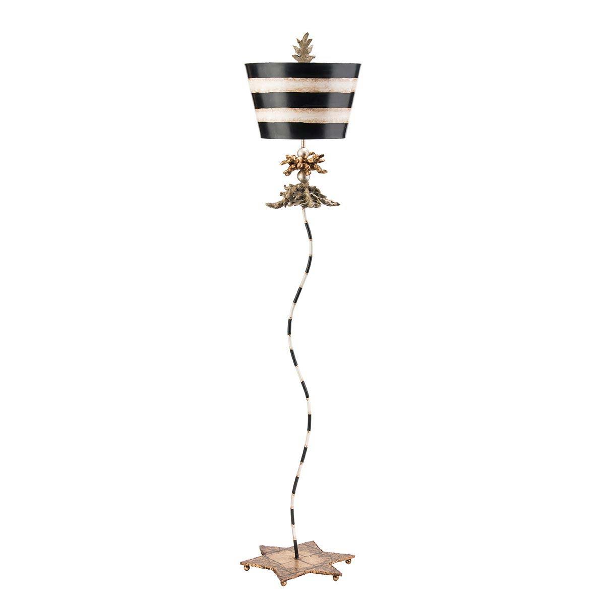 Flambeau South Beach 1 Light Floor Lamp Textured Cream & Black
