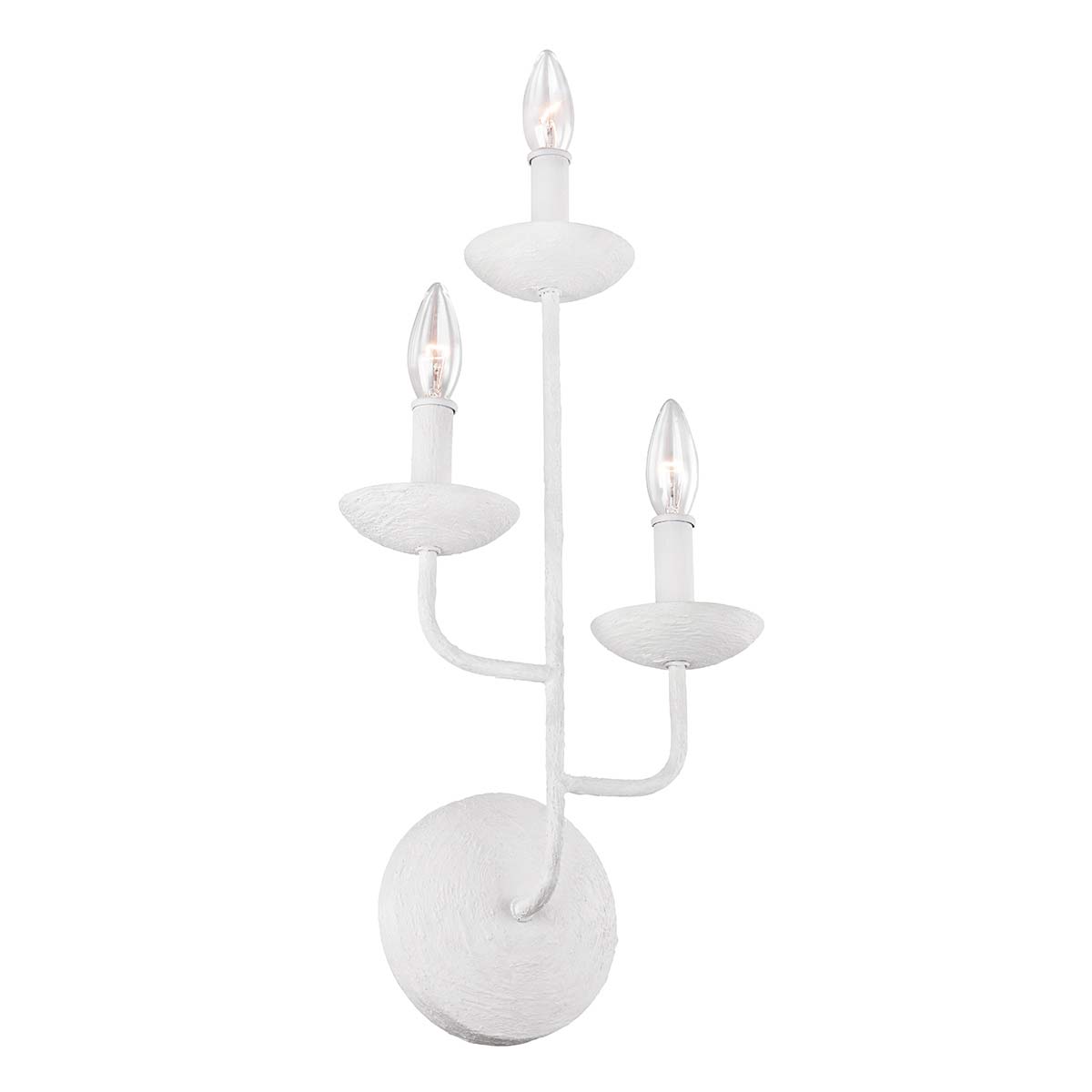 Feiss Annie 3 Light Wall Light In Textured Plaster White