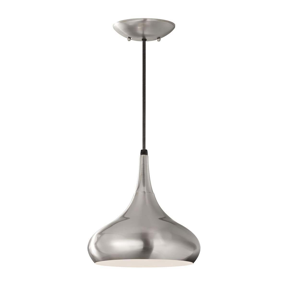 Feiss Beso 1 Light Medium Pendant Brushed Steel Retro Style
