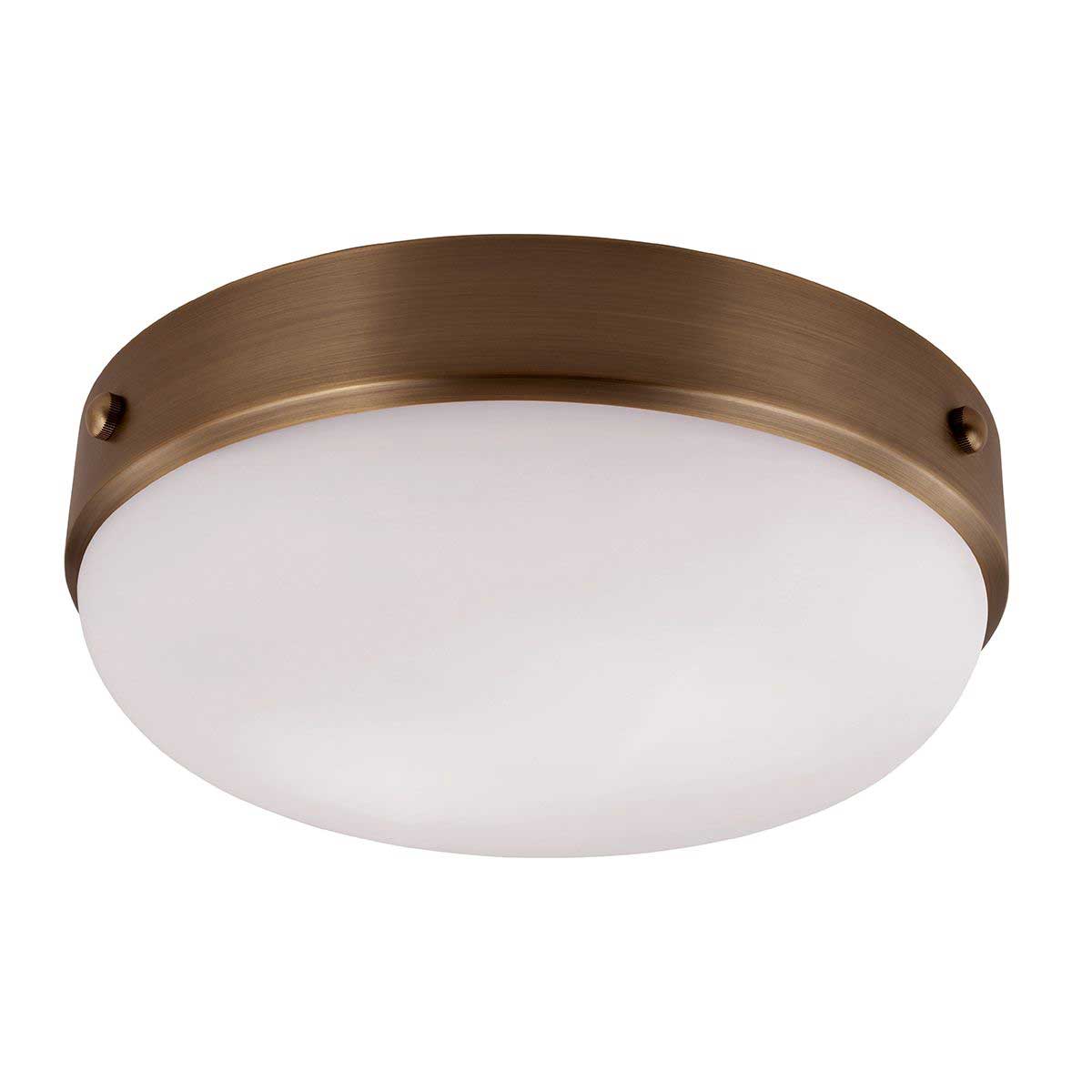 Feiss Cadence 2 Light Flush Mount Ceiling Light Dark Antique Brass