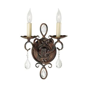 Feiss Chateau twin wall light in mocha bronze main image