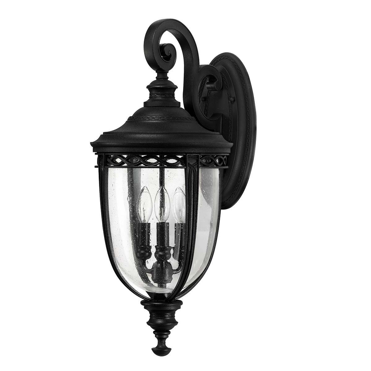Feiss English Bridle 3 Light Large Outdoor Wall Lantern In Black