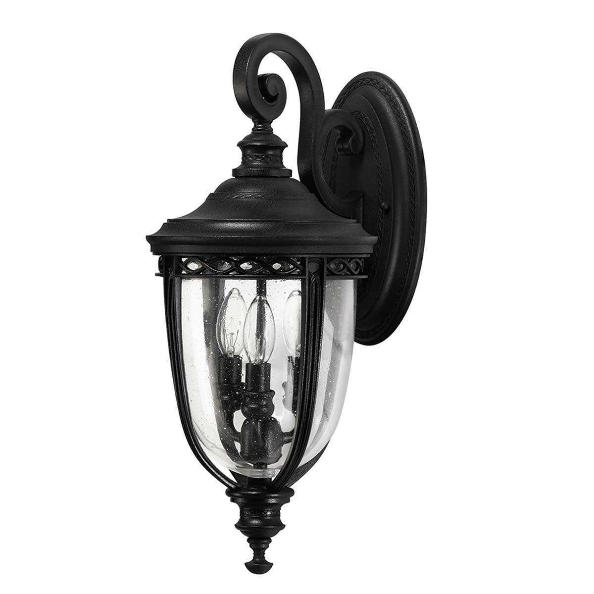 Feiss English Bridle 3 Light Medium Outdoor Wall Lantern In Black