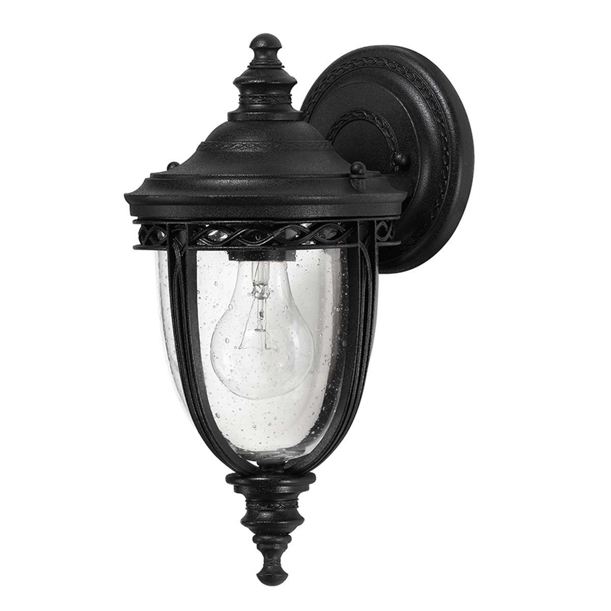 Feiss English Bridle 1 Light Small Outdoor Wall Lantern In Black