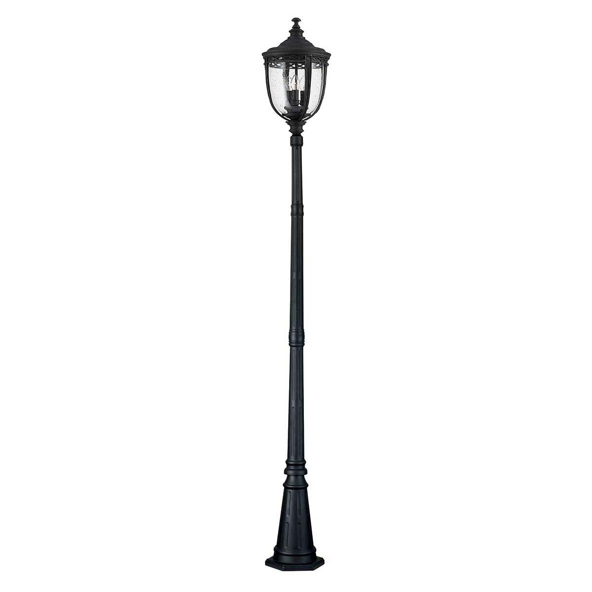 Feiss English Bridle 3 Light Large Exterior Lamp Post Lantern In Black