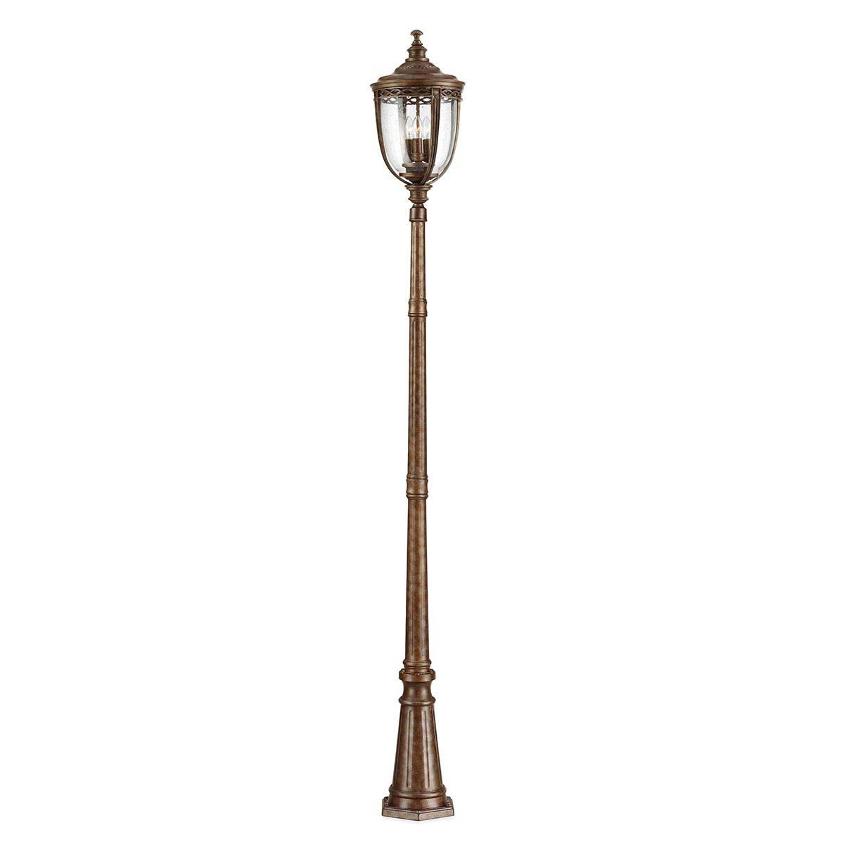 Feiss English Bridle 3 Light Large Exterior Lamp Post In British Bronze