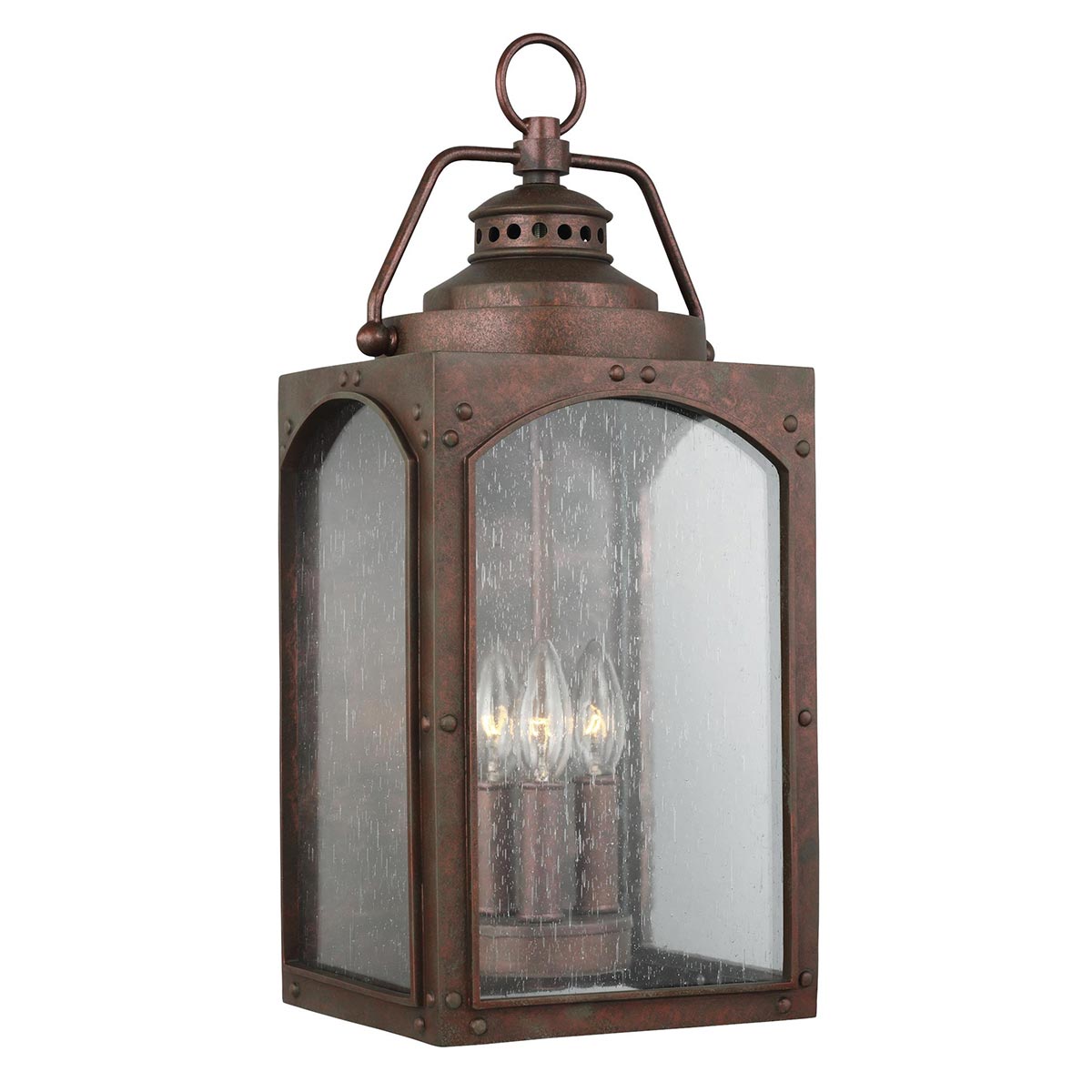 Feiss Randhurst Large 3 Light Copper Oxide Finish Outdoor Wall Lantern