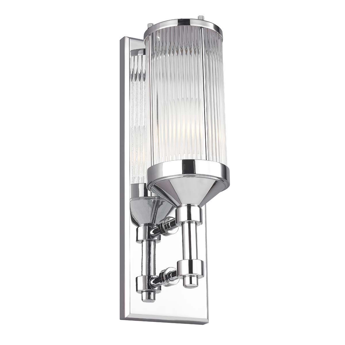 Feiss Paulson 1 Light Bathroom Wall Light Polished Chrome